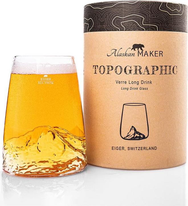 Produktbild Alaskan Maker Glas Topografisch, Eiger (0.45 l)