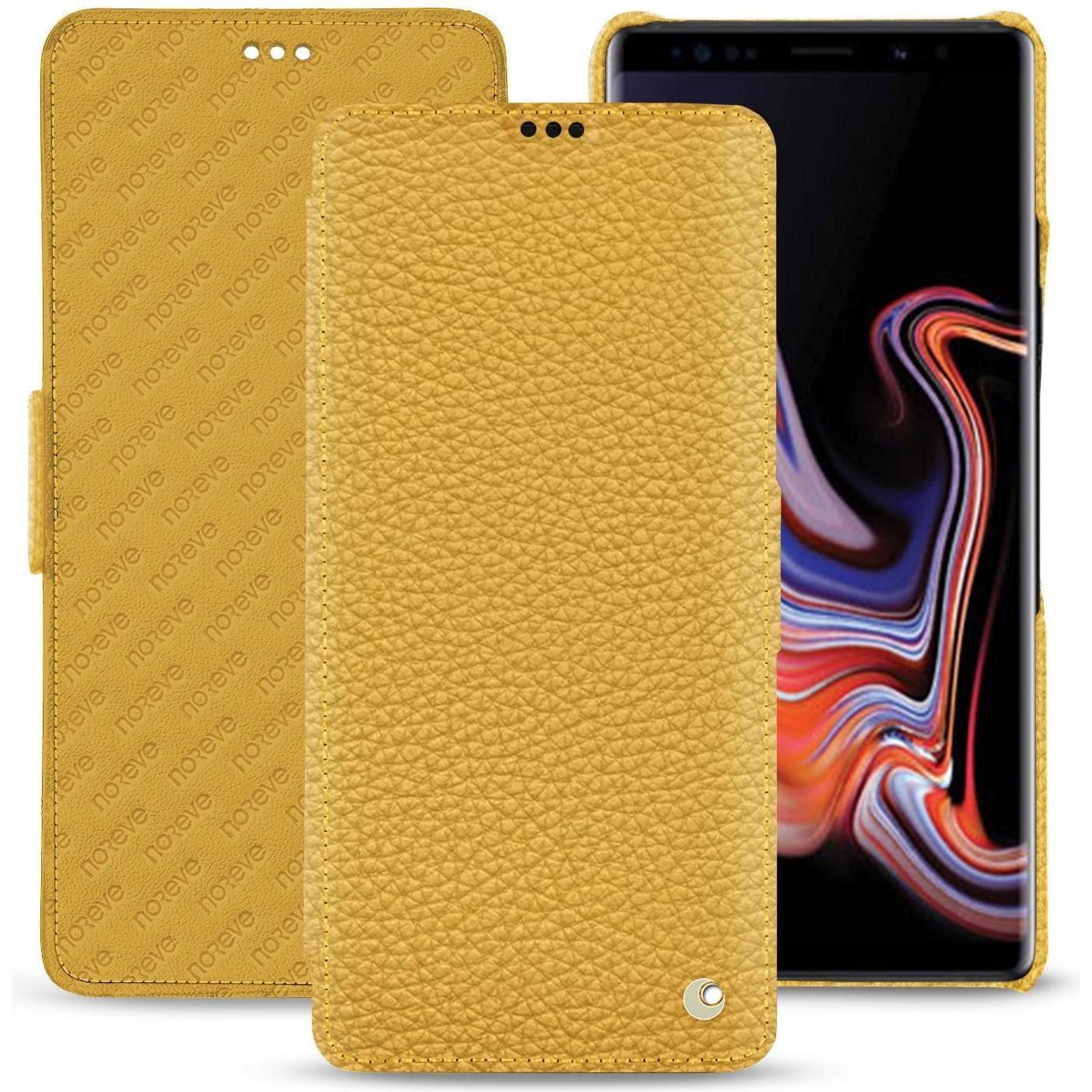 Noreve Lederschutzhülle horizontal (Samsung Galaxy Note 9), Smartphone Hülle, Orange