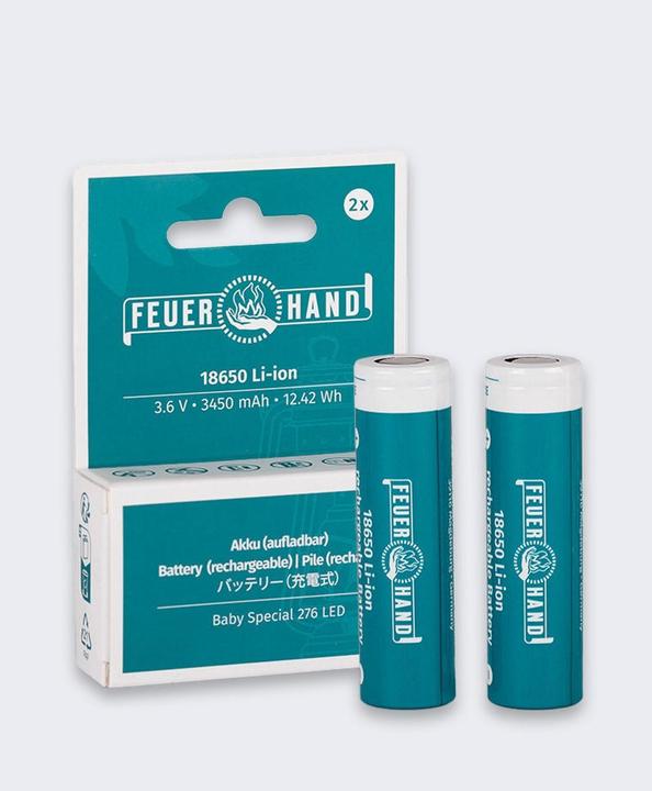 Actual product image Feuerhand Akku 18650 für Baby Special 276 LED 2er Set (2 pcs., 18650, 3.45 mAh)