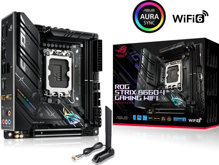 Produktbild ASUS ROG STRIX B660-I GAMING WIFI (LGA 1700, Intel B660, Mini-ITX)