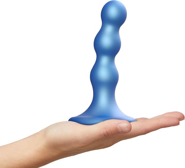 Actual product image Strap-on-me Dildo Plug Balls Metallic Blue L