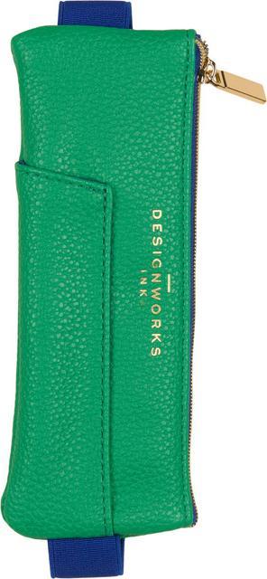 Produktbild Designworks Vegan Leather Pen Pouch - Bright Green | Navy