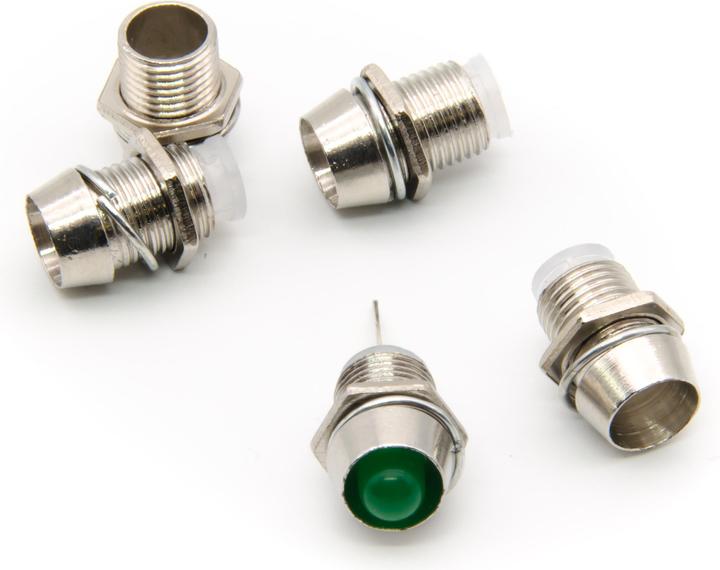 Purecrea 5 Stück LED Halter 5mm - Aluminium - verchromt