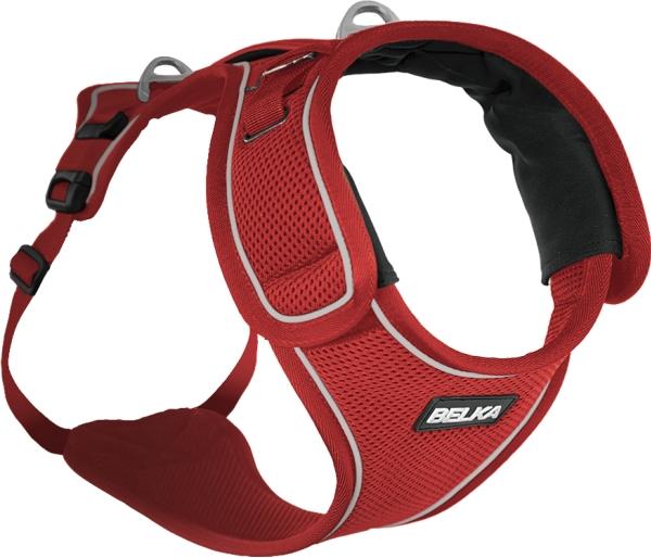 Curli Belka Hundegeschirr Rot L (L, Hund, Allgemein)