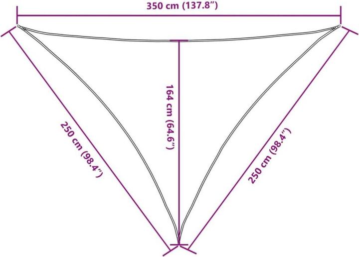 Produktbild vidaXL Sonnensegel (250 x 250 x 350 cm)