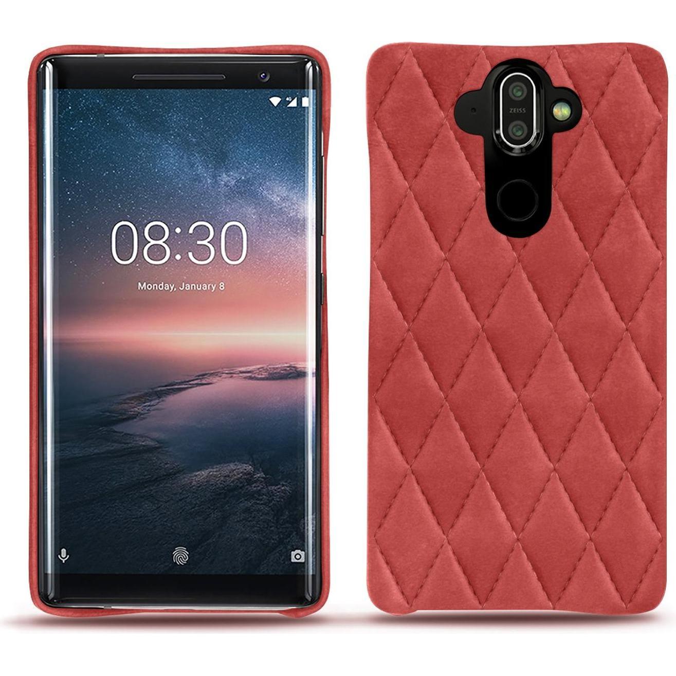 Noreve Lederschutzhülle (Nokia X), Smartphone Hülle, Rot