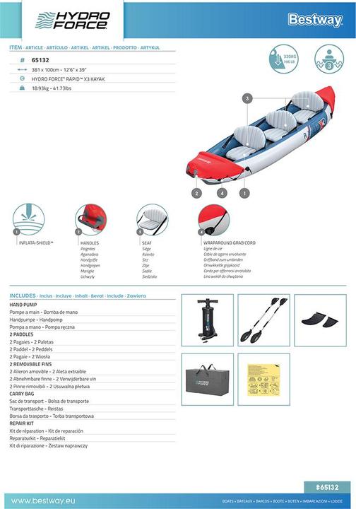 Energie-Label Bestway Hydro-Force (3 Personen)