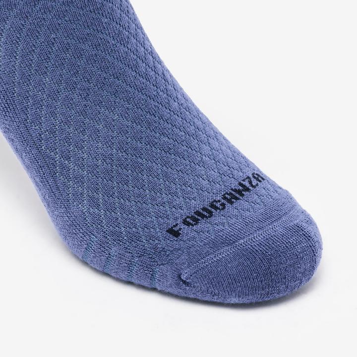 Actual product image Fouganza Reitsocken 500 Damen/Herren kariert blau/hellblau (39, 42)