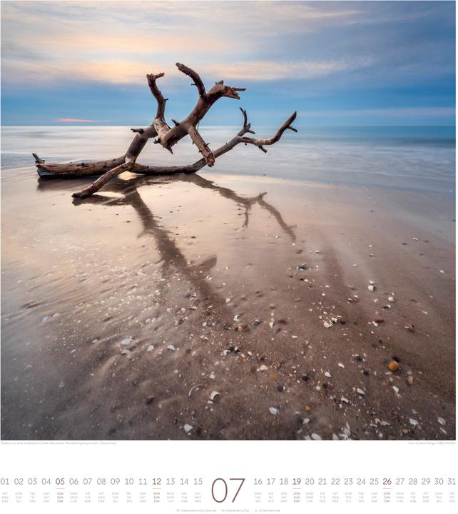 Image du produit Meeresstille Kalender 2026 (48 x 54 cm, Couverture rigide, Anglais, Français, Allemand)