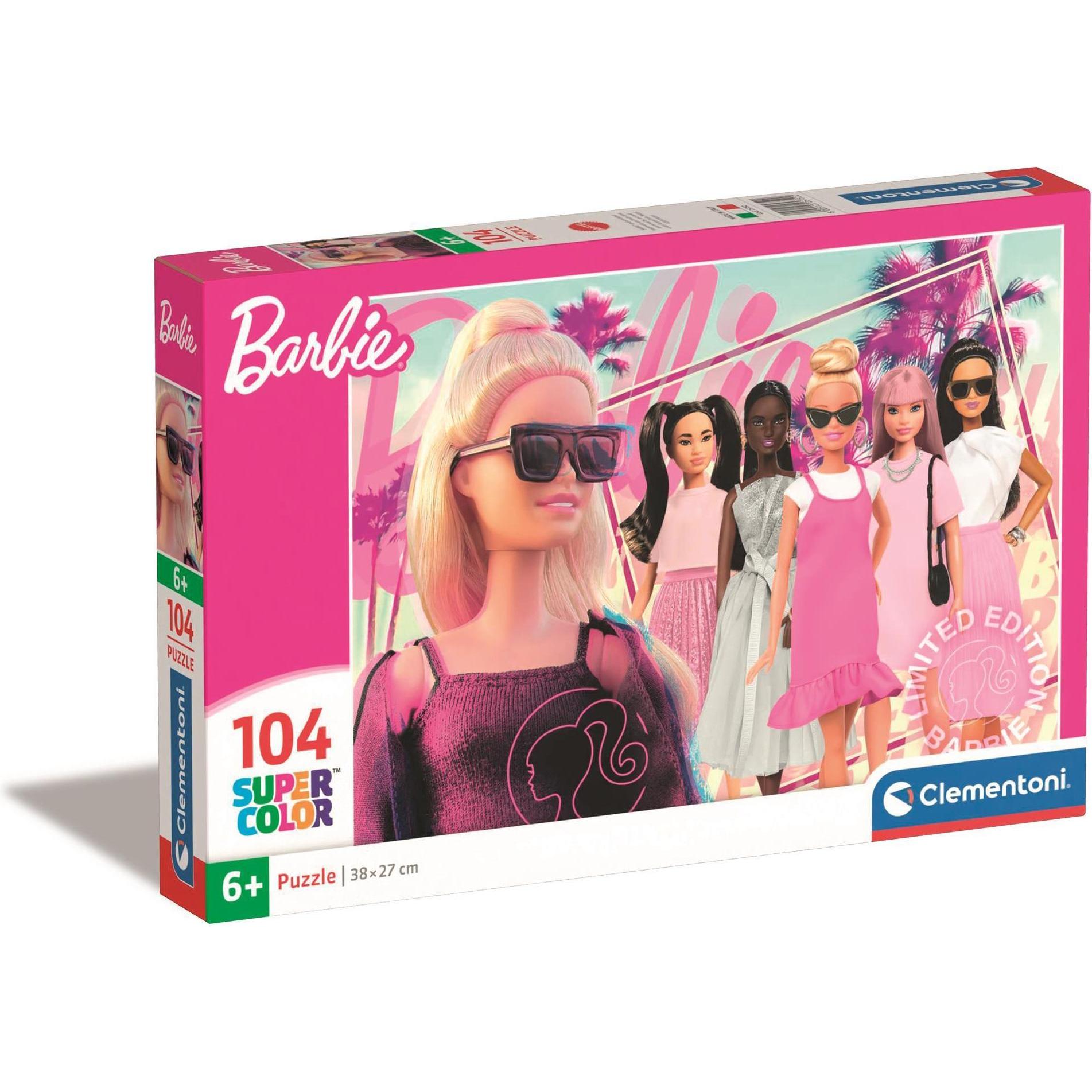 Clementoni Multicolore Puzzle Barbie Super Colour, 104 Pezzi. (104 Pezzi)