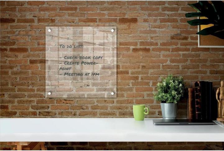 Produktbild Nobo Acryl-Notiztafel Zur Wandmontage 45 cm x 45 cm, Transparent (45 x 45 cm)