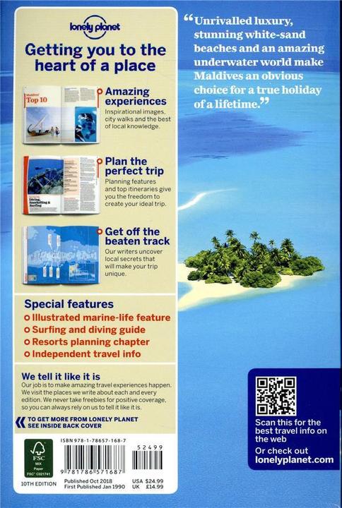 Image du produit Maldives 10th Edition (Anglais, Joe Bindloss, Tom Masters, 2018)