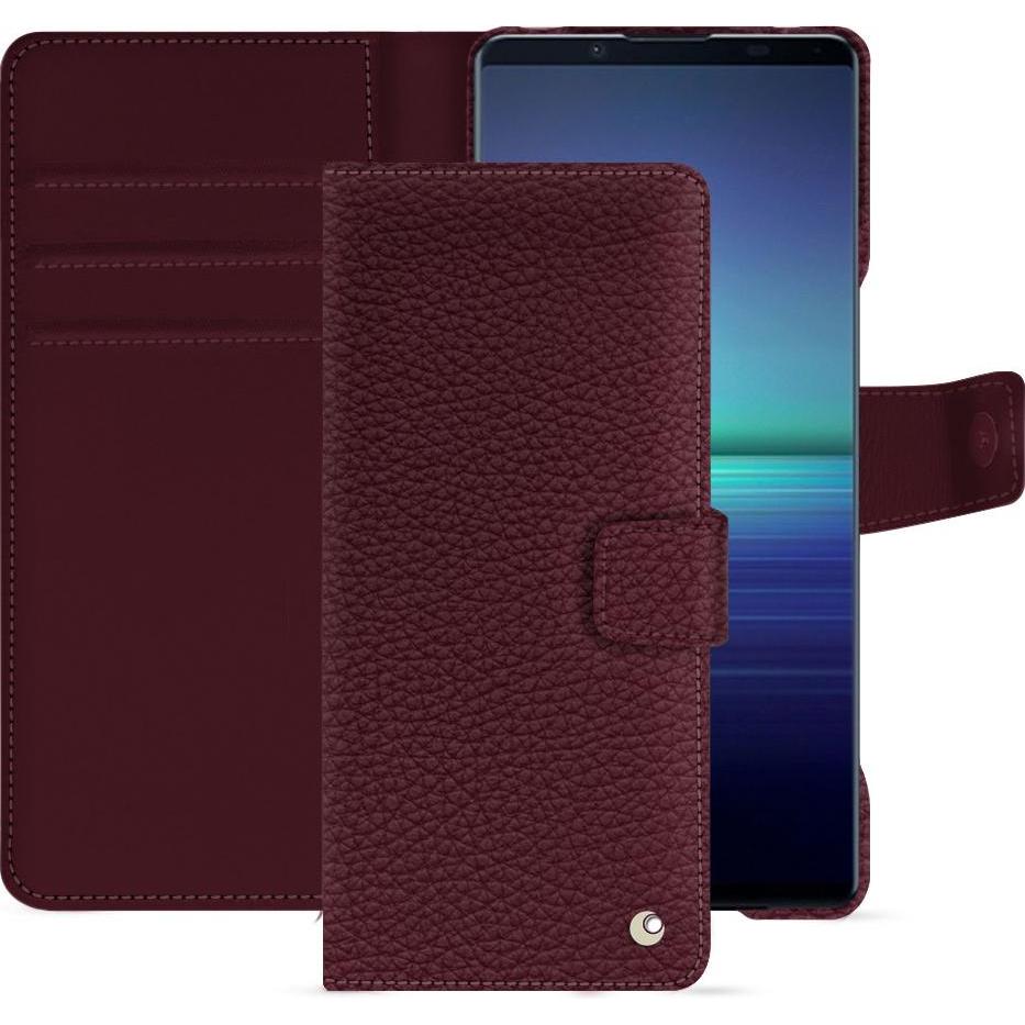 Noreve Lederschutzhülle Sony Xperia 1 V (Sony Xperia 1 V), Smartphone Hülle, Violett