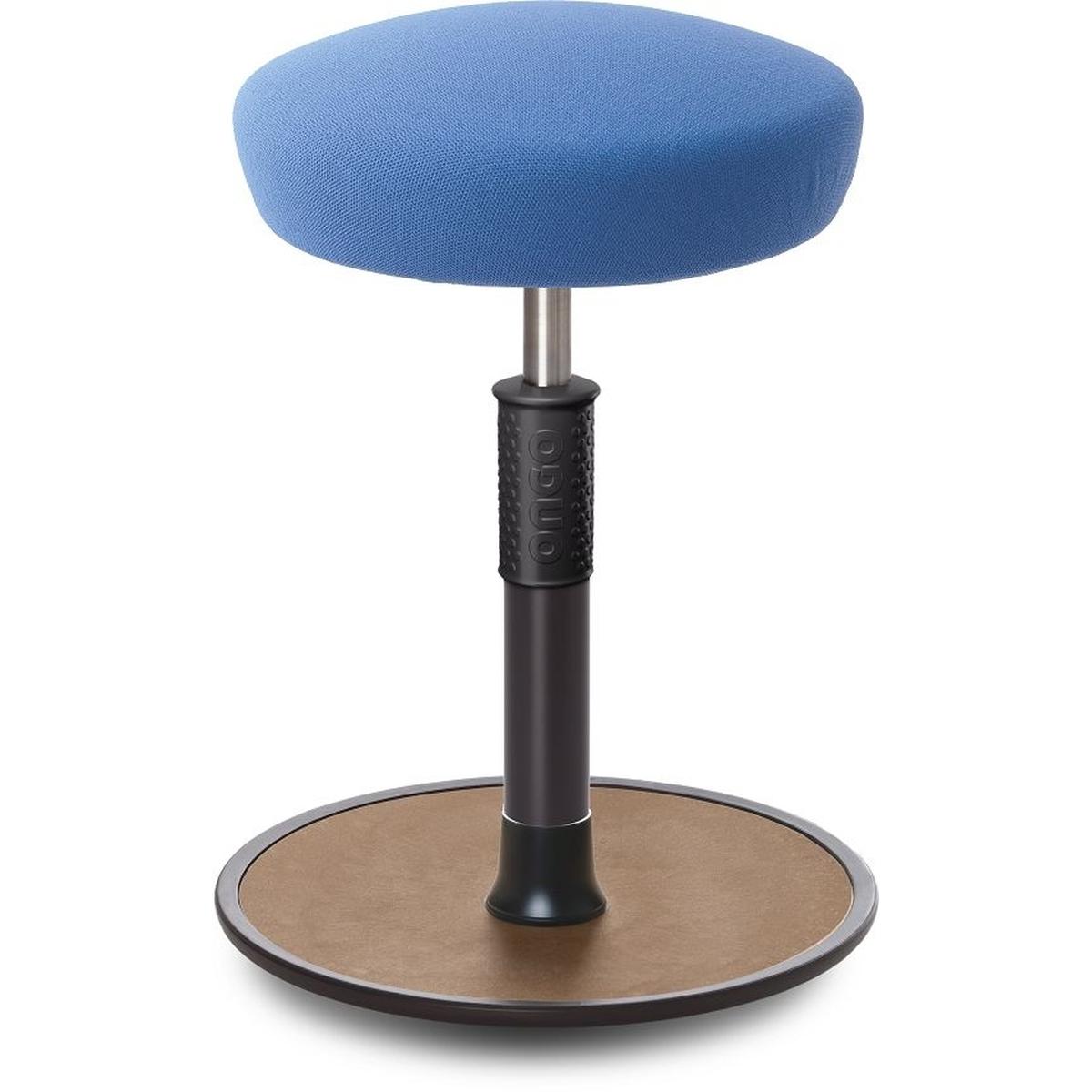 Ongo, Bürostuhl, Sitz- Stehhocker Free Regular Hutsitz Gestrick Hellblau schwarz /Natur