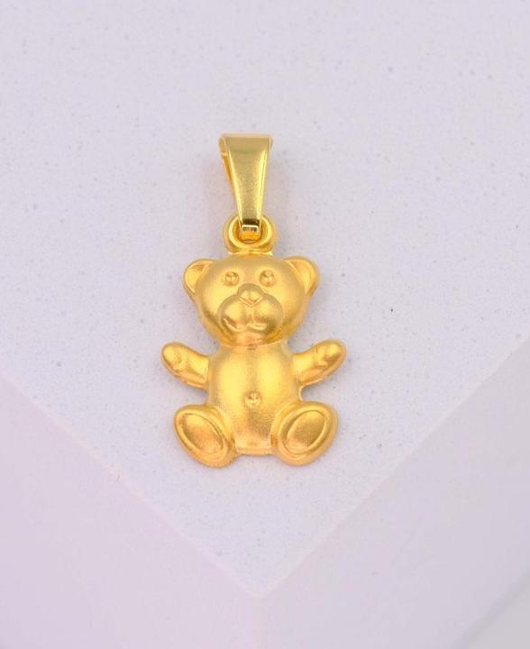 Immagine prodotto Muau Ciondolo orsetto oro giallo 750, 19x10mm (Oro giallo 750/18 carati)