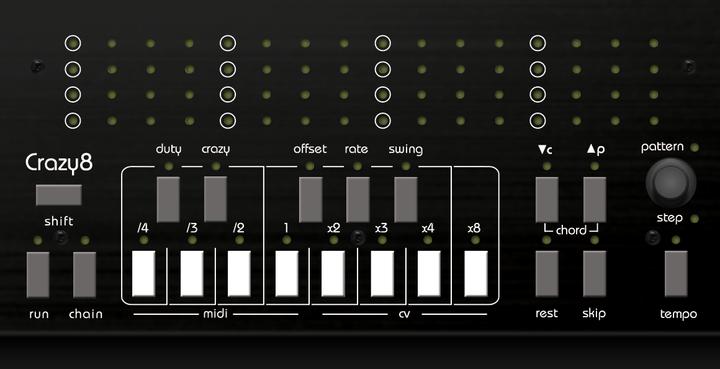 Actual product image Twisted Electrons Crazy 8 Step Sequencer
