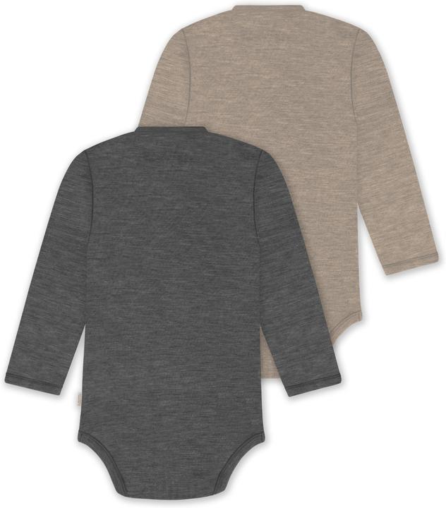 Immagine prodotto Normani Confezione da 2 body biologici a maniche lunghe in lana merino per bambino e bambina - 9353 (86)