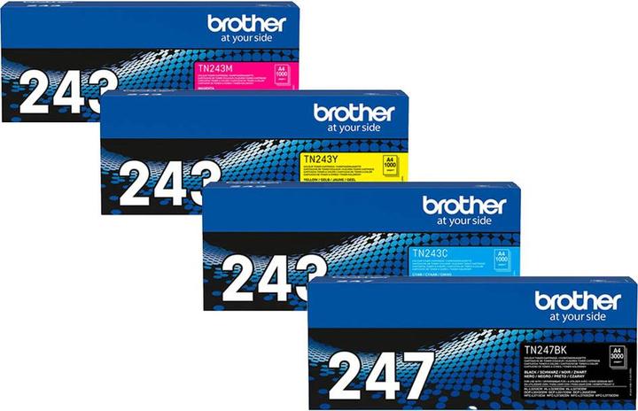 Actual product image Brother Original Toner SET TN247/TN-247 TN243/TN-243 Multipack / Set mit allen vier Farben (M, C, Y, FC)