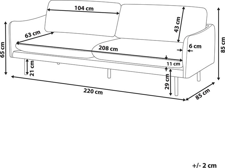 Produktbild Beliani Vinterbro (3-Sitzer)