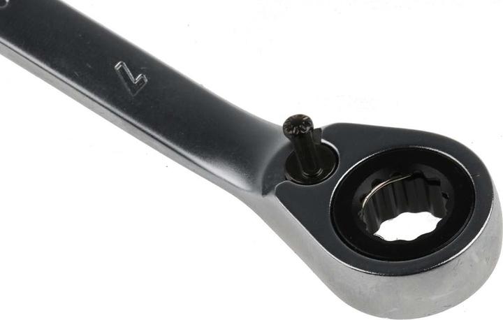 Produktbild Bahco 7-mm-Knarren-Ring-Maulschlüssel, verchromt, 140 mm (7 mm)