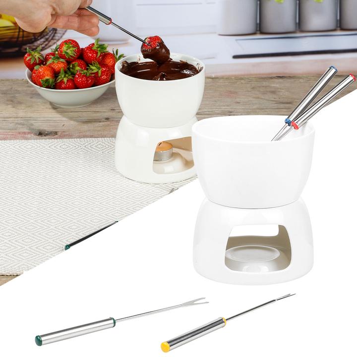 Image du produit Fs-Star Schokoladen Fondue-Set aus Porzellan (Fondue au chocolat)