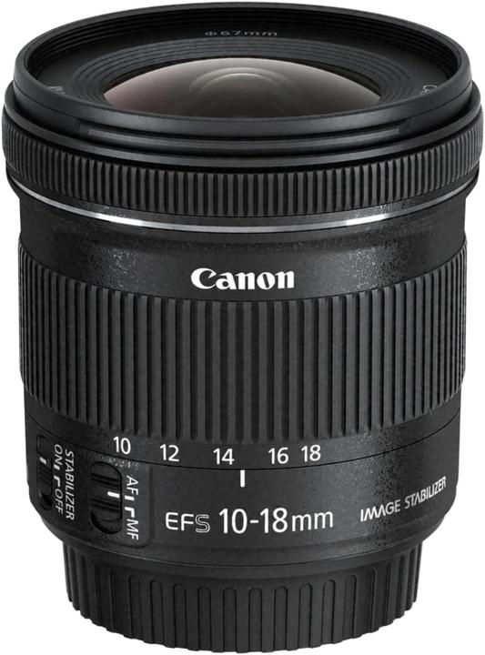 Produktbild Canon EF-S 10-18mm F4.5-5.6 IS STM Ultraweitwinkel Objektiv (67mm Filtergewinde) schwarz (Canon EF-S)