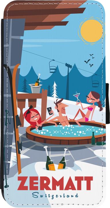 Image du produit PhoneLook Coque Wallet noir Zermatt Mountain Jacuzzi (Apple iPhone 11)
