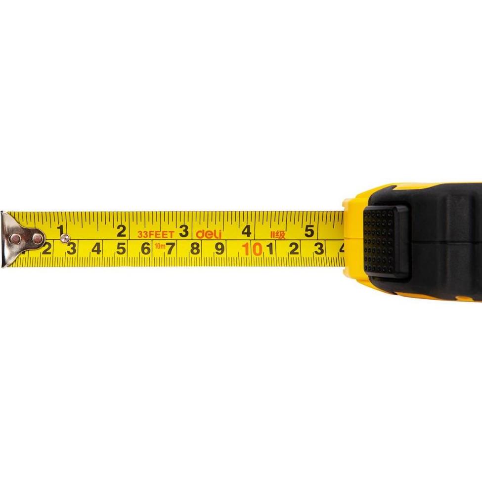 Thumbnail - Deli Tools, Längenmesswerkzeug, Steel Measuring Tape 10m/25mm EDL3799Y (yellow)
