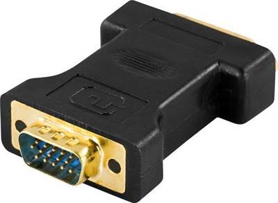 Actual product image Deltaco DVI-6 Cable Adapter VGA Black (VGA, DVI)