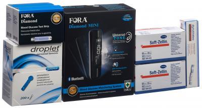 Actual product image Fora Diamond Blood Glucose Meter MINI Bluetooth Starter package