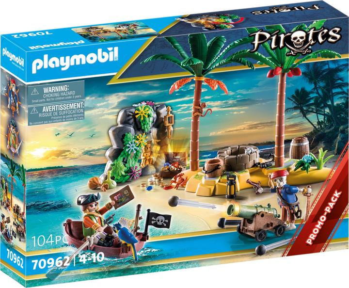 Playmobil 70962 Pirate Treasure Island with Skeleton (70962, Playmobil Pirates)