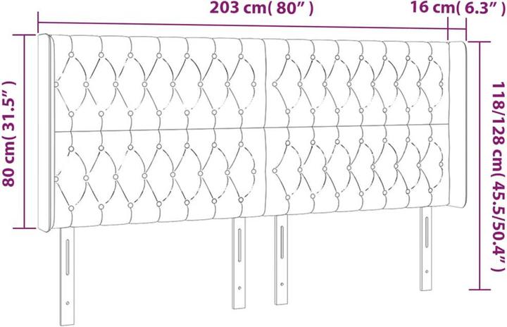 Actual product image vidaXL Bode (203 x 16 x 128 cm)