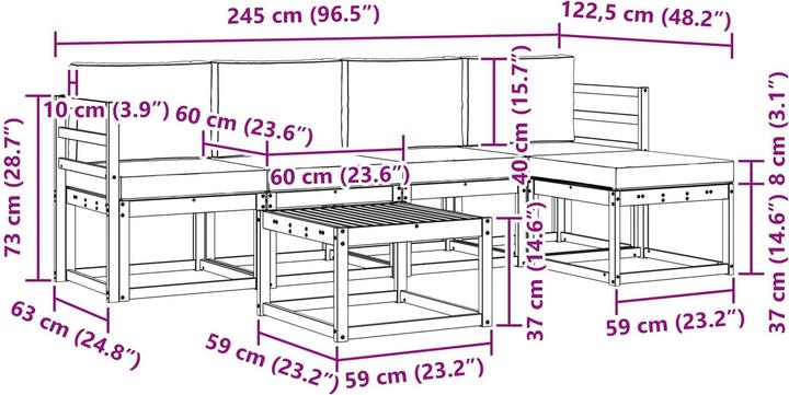 Produktbild vidaXL Garten Couch