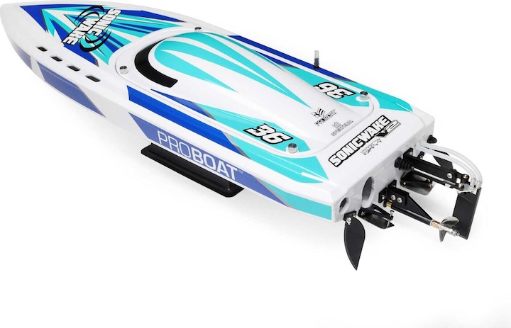 Produktbild ProBoat Sonicwake V2 36" Self-Righting Rennboot Brushless Deep-V RTR Weiss/Blau