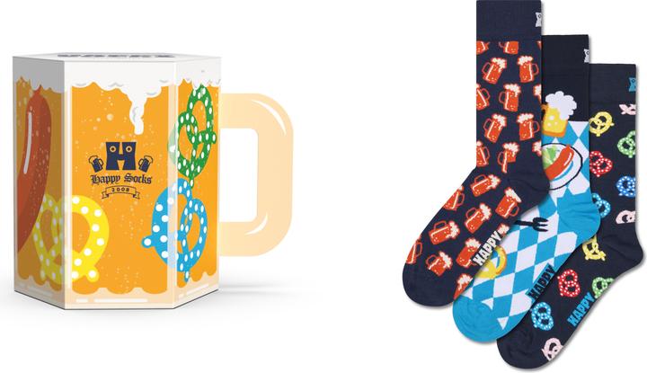 Actual product image Happy Socks 3-Pack Beer Glass Socks Gift Set (pack of 3, 41 - 46)
