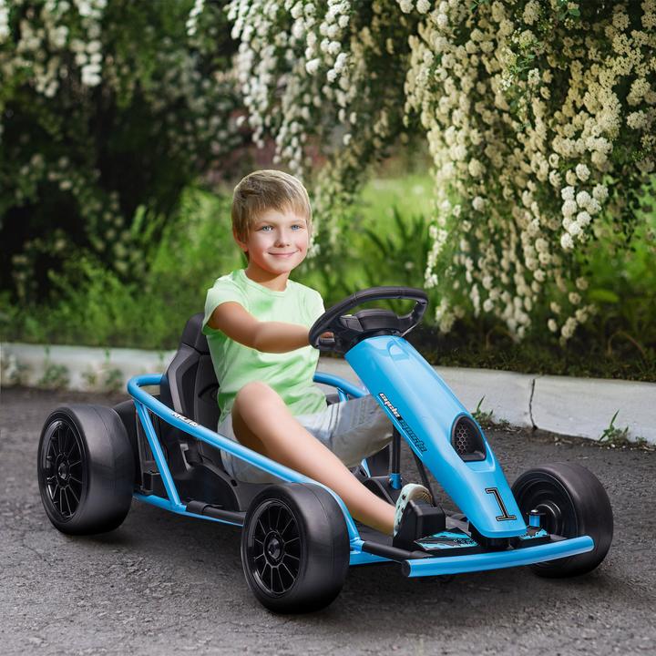 Image du produit Homcom Kinder Elektro Gokart Kunststoff, Metall Blau
