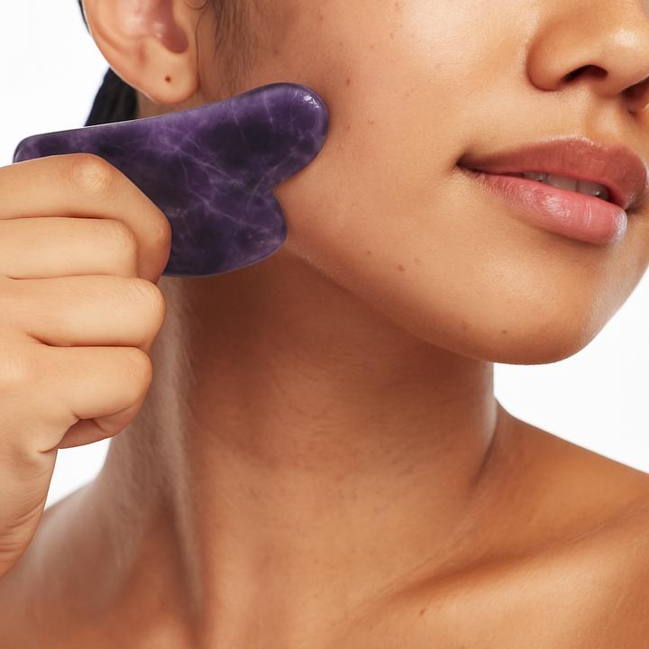 Immagine prodotto Leyda Gua Sha Massage Stein für Gesicht und Hals Rosenquarz