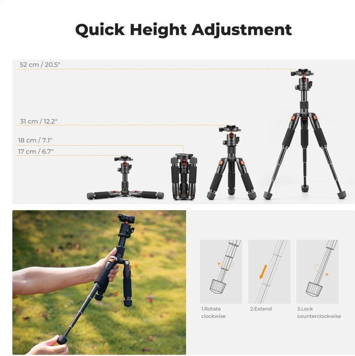 Image du produit K&F Concept S225A0+BH-25L Desktop Mini Tripod for Camera