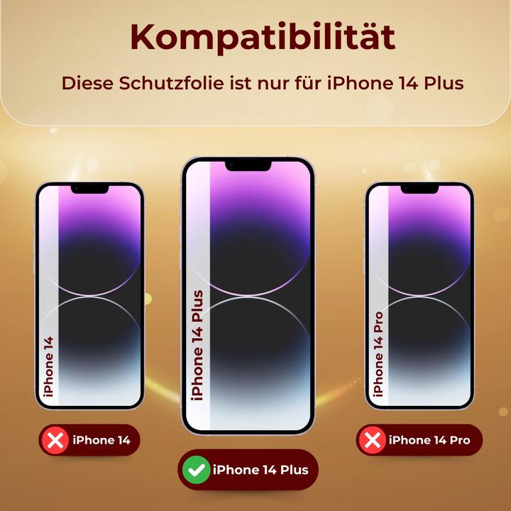 Actual product image Protectorking 2x real tempered 9H armoured glass 3D CLEAR (2 pcs., Apple iPhone 14 Plus)