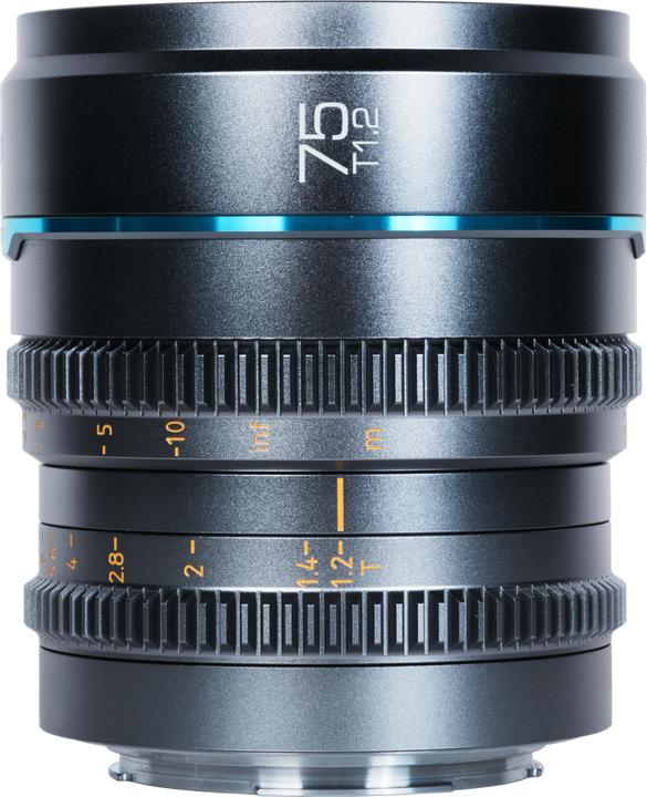 Sirui Nightwalker Series 75mm T1.2 S35 Manual Focus Cine Lens (E Mount, Gun Metal Grey) (Sony E)