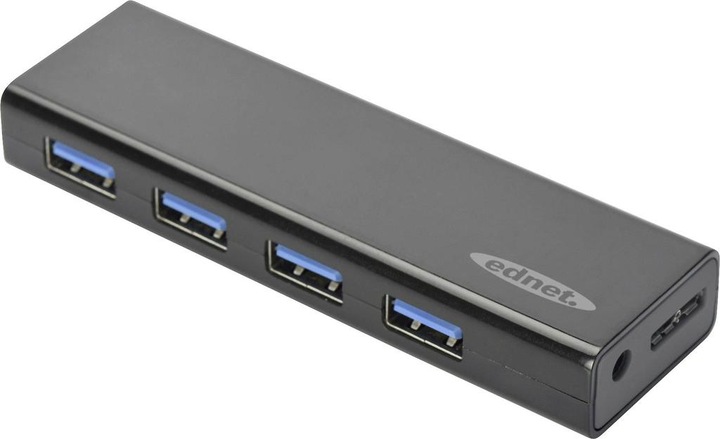Produktbild ednet USB 3.0 Hub, 4-Port, inkl. Netzteil (USB-A, 4 Ports)