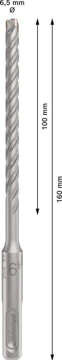 Produktbild Bosch Zubehör PRO SDS plus-5X Hammerbohrer, 6,5 x 100 x 160 mm (6.5 Millimeter)