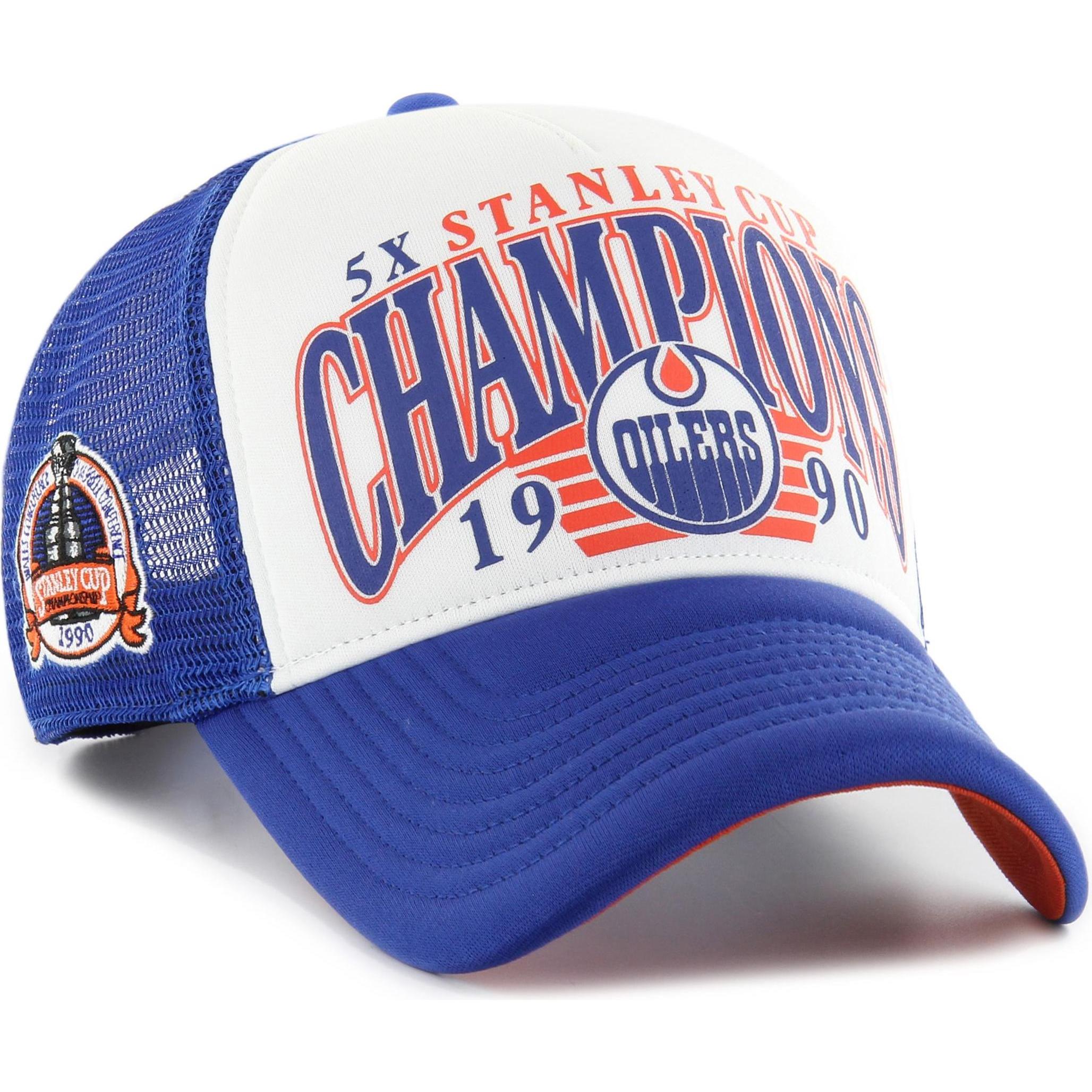 Thumbnail - 47 Brand, Herren, Cap, Mesh Trucker Cap - FOAM CHAMP Edmonton Oilers, Blau