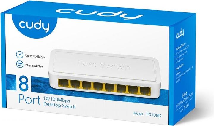 Productafbeelding Cudy FS108D netwerkschakelaar Fast Ethernet (10/100) Wit (8 ports)