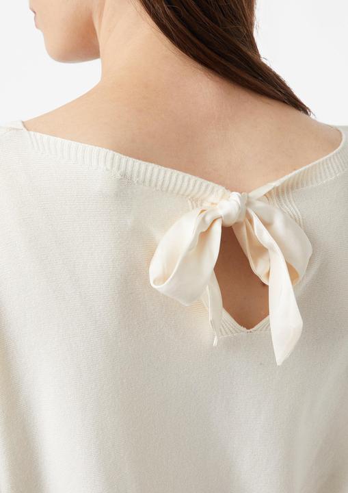 Produktbild Comma Strickpullover Strickpullover mit U-Boot-Ausschnitt und 3/4-Fledermausärmeln (40)