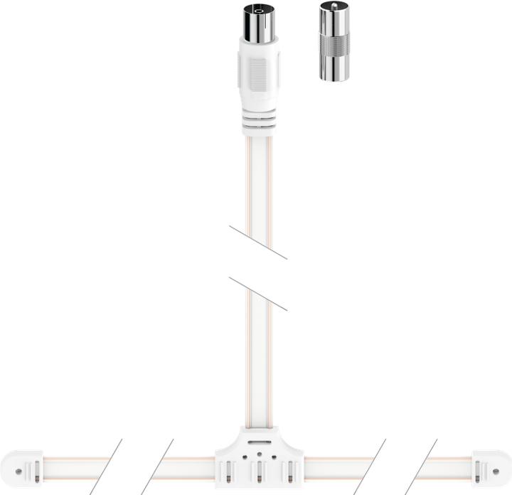 Image du produit Hama Antenne à faisceau (dipôles), coaxiale (Antenne parabolique, UKW / MW / LW)