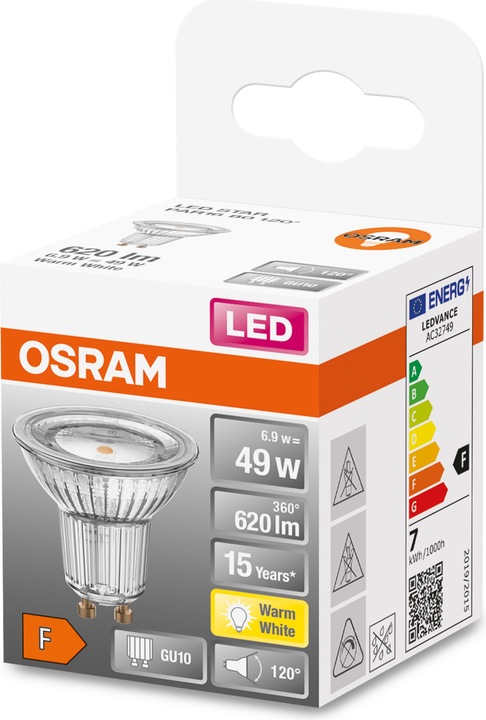 Produktbild Osram Led Star Par16 (GU10, 6.90 W, 620 lm, 1 x, F)