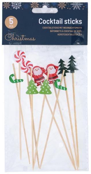 Image du produit Bâtons à cocktail christmas 10pc