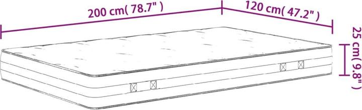 Image du produit vidaXL Jerrie (120 x 200 cm, Noyau de mousse)