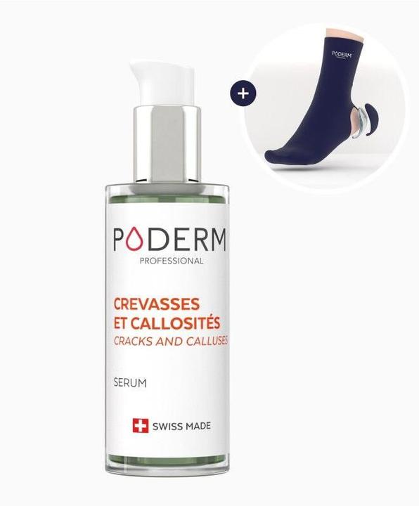 Produktbild Poderm Serum Hautrisse und Hornhaut + 1 Paar Gelsocken (Hornhautentferner, 710.03 ml)